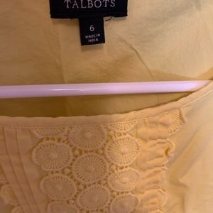Talbots yellow dressy tank top